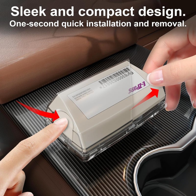 FLLIK EZ Pass Holder for Windshield. Ezpass with Strong Suction Cups. Toll Pass Transponder iPass Holder. (Clear, 1Pack) - Image 3